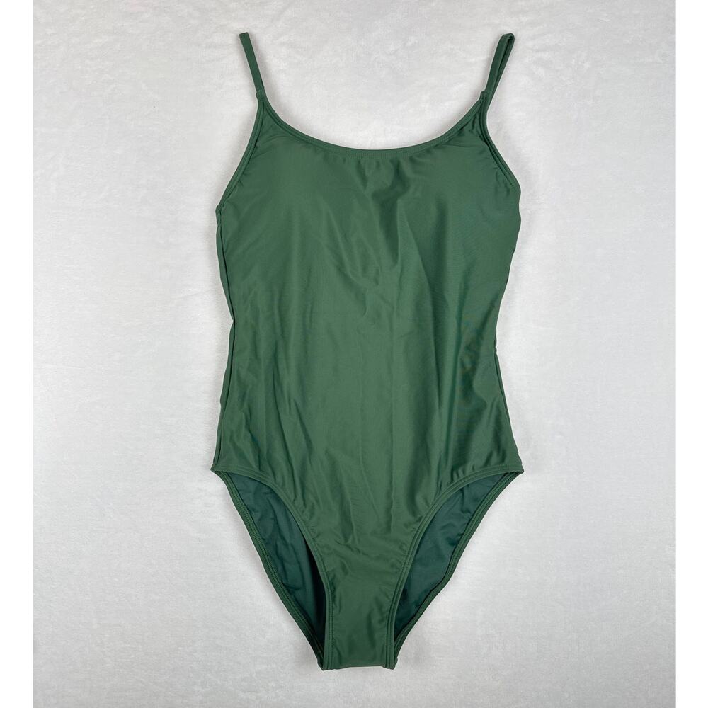 NWT Quince Palm Green One Piece Swimsuit Adjustable Straps XS